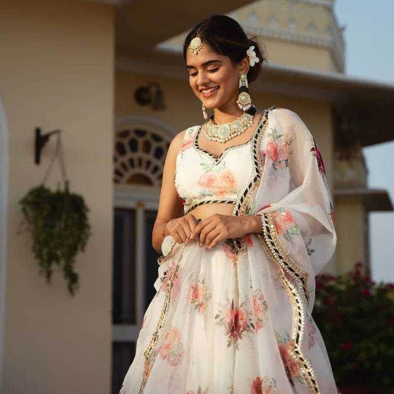 Net Designer Lehenga Choli Navratri Chaniya Choli - MYLUXURY LANE ENTERPRISE